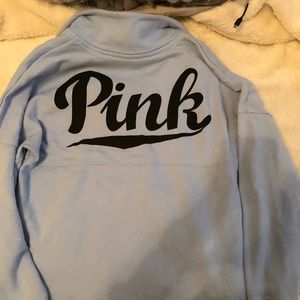 PINK Victoria's Secret Tops - Baby blue PINK quarter zip PINK Victoria's Secret Tops - Baby blue PINK quarter zip